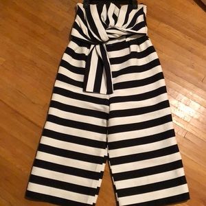 ASOS black and white striped jumpsuit